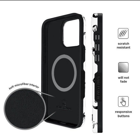 NWOT Velvet Caviar Good Luck iPhone 16 Pro Max Case & Grip Ring Tattoo Art New - Picture 7 of 11